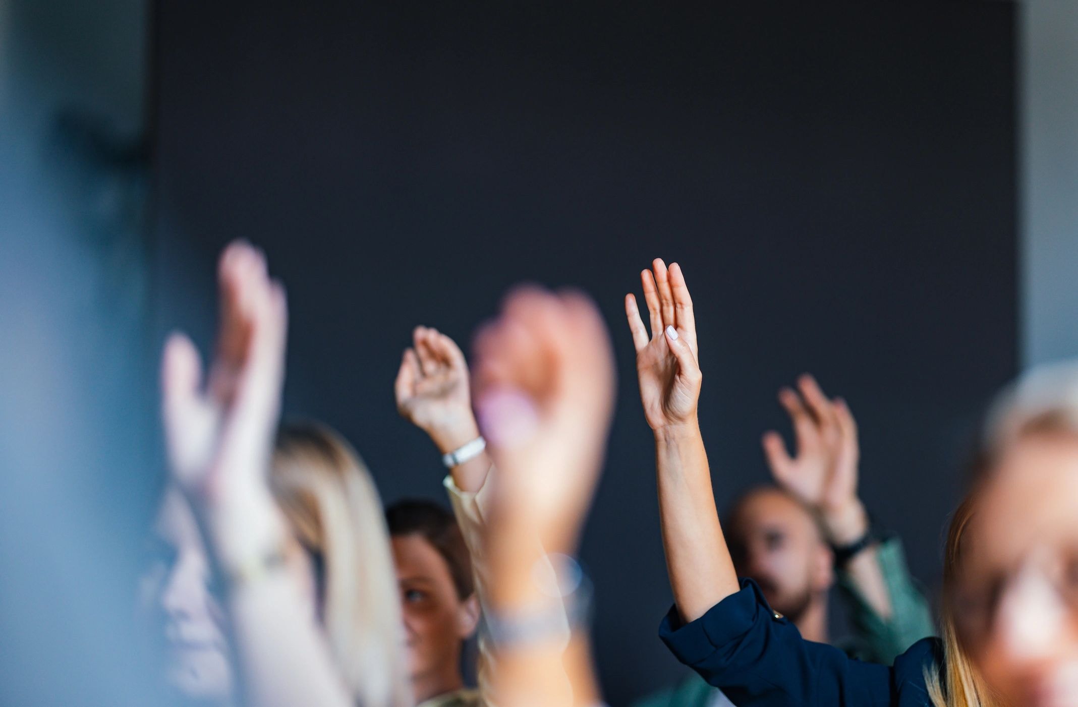 Congregation gathered for Sunday worship service